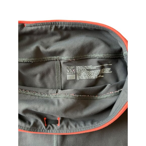 Victoria's Secret VSX Knockout Crop Leggings 2 Pairs Sz Small Gray Black Pink - Picture 5 of 16
